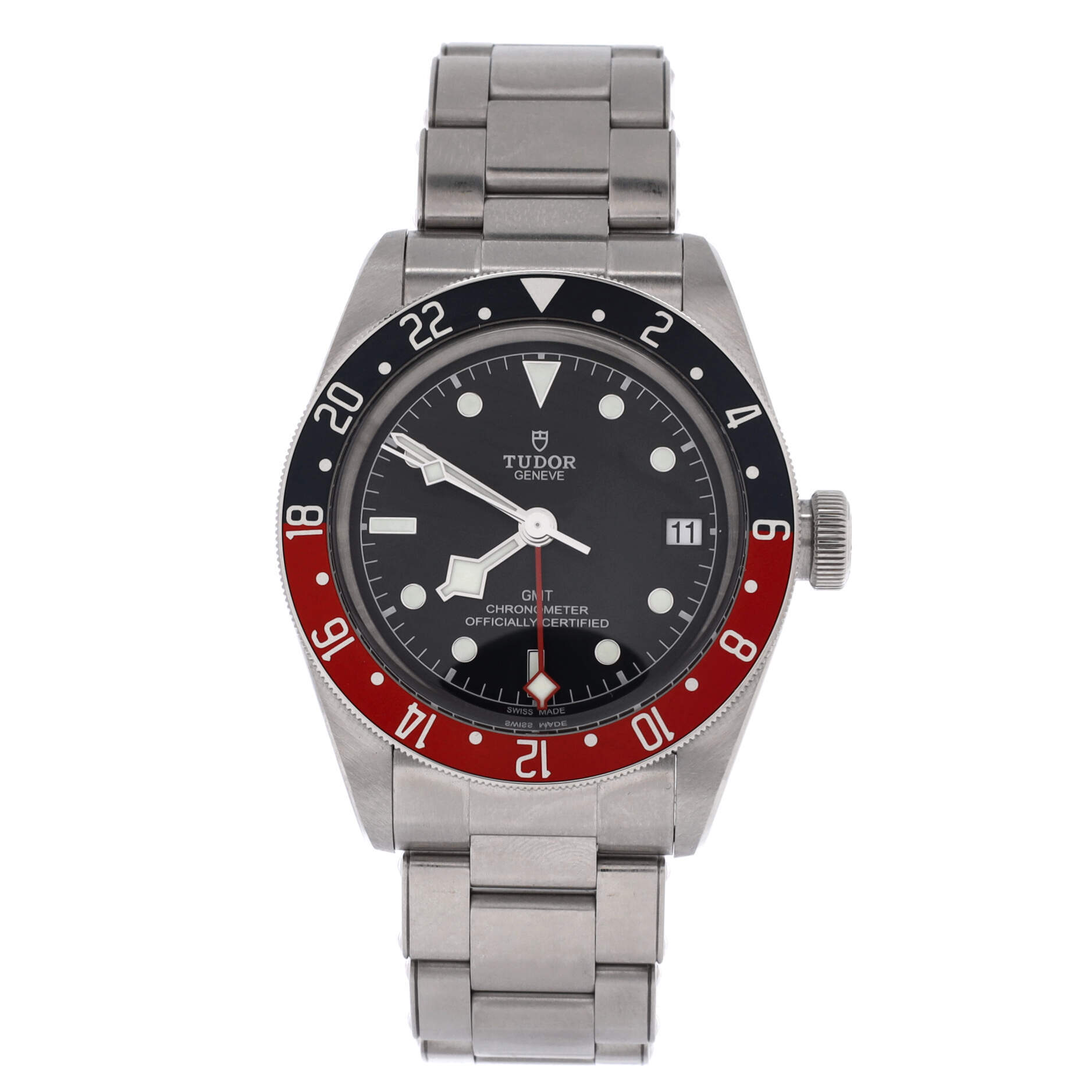 Tudor 41 Heritage Black Bay Gmt Automatic Watch Stainless Steel